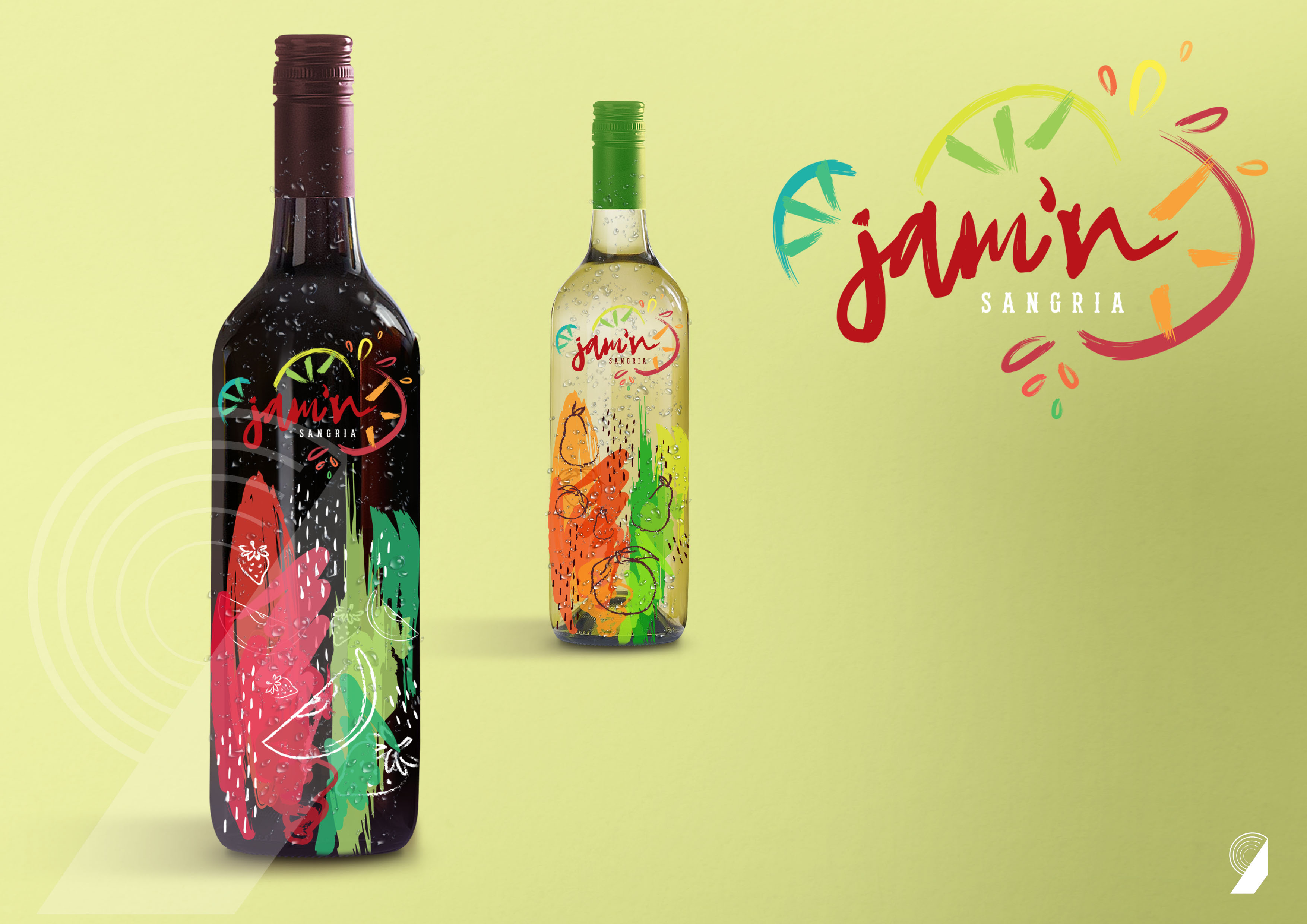Jamn Sangria Red & White Wine Label Design